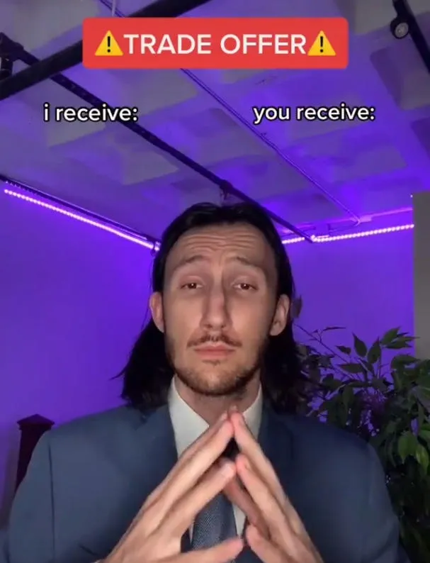 Trade offer meme template
